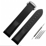 Klassikaline kaarjas liides Kummist silikoonist kellarihm 20mm 22mm Sobib Omega Seamaster GMT Diver 300 Speedmaster Seiko Hamilton kellarihm 20mm