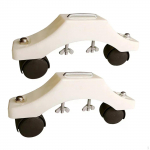 2-osaline elektrisoojendi jalgade kronstein koos ratastega, liikuv tugi, sile veeremine, pikkus 23 cm, vastupidav valge