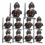 Laste m&auml;nguasjad Keskaegsed s&otilde;jad Lossir&uuml;&uuml;tlid Hundikarja S&otilde;dalased Militaarfiguurid V&auml;ikesed osakesed Ehitusklotsid Poistele sobivad kingitused