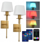RGB siseseinavalgusti timmitav magamistoa seinalambi v&auml;rvimuutev valguslamp elamiseks 2 Packs mitmev&auml;rviline