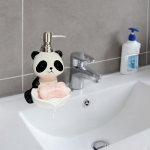 2 in 1 Panda Soap Dispenser, Pump Bottle with Dish, Liquid Hand Dispenser
