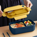 L&otilde;unakarp lastele, Bento Box t&auml;iskasvanute l&otilde;unakarp, l&otilde;unas&ouml;&ouml;gikonteinerid t&auml;iskasvanutele/lastele/v&auml;ikelastele, 1100 ml-2 tumesinine v&auml;rv