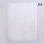 A5/A6/A7/B5 t&otilde;mblukk lahtiste lehtedega kott PVC l&auml;bipaistev kott Krediitkaardi sularaha planeerimine on s&uuml;learvuti kirjatarvete kott A4 4 holes