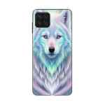 Coque Maniacase pour Samsung Galaxy A22 4g Loup blanc reflet violet