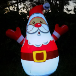 Christmas Inflatable Santa Light up Ornament Holiday Festival Layout with Remote Control for