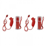 2 Manettes Wii Motion rouge + 2 nunchuck rouge
