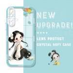 P&otilde;rutuskindel Cartoon Astronaut Crystal Case T&auml;iskaanega kaamerakaitse L&auml;bipaistev pehme telefoni korpus Huawei Honor iPhone Infinix Tecno jaoks Honor X7B 5G