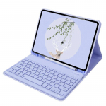 Klaviatuurikate Funda Samsung Galaxy Tab A9+ A9 Plus Tab S9 FE Tab A8 Tab A7 Tab S6 Lite Tab S7 S8 S9 11 10,9 10,4 10,5 tolli S9 FE 10.9 inch lilla