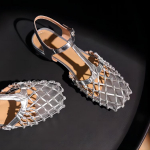 Moodsad &otilde;&otilde;nsad naiste sandaalid, madala kontsaga kingad, disainer, suvine uus slingback, seksikas vabaaja mujer pumbad 35 kuld