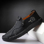 MoodK&otilde;rge Kvaliteet Ehtne Nahk Meeste Kingade Komplekt Jalg Vabaaja Slip-on Meeste Mokassiinid Meeste Madalad Kingad Mokassiinid Kingad Suurused K&auml;sit&ouml;&ouml;kingad 38 must