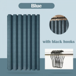 Paksu lina imitatsiooniga du&scaron;ikardin Luksuslik veekindel vannitoavannikardinad &uuml;hev&auml;rvilised konksudega vanni vannikatte jaoks W180xH200cm