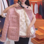 S&uuml;gisene Vintage Roosa Pl&uuml;&uuml;s Puuvillane Vaba Elegantne Jakk Naistele Talvine Pikkade Varrukatega O-kaelusega Vabaaja Mantlid Naiste &Uuml;herida N&ouml;&ouml;bitav Slim L&uuml;hike Jakk 25411 M roosa