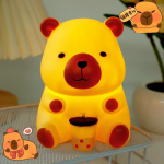 USB-laetav Capybara pehme valgusega silikoonlamp LED silikoonist merisea &ouml;&ouml;valgusti ruumivalgustid warm lamp