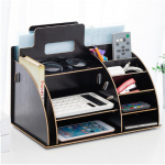 Puidust kirjutuslaua organiseerija Office Bureau pliiatsihoidja Puidust sorteerija sahtliga pliiatsi organiseerija pliiatsi organiseerija raamaturiiul ZM902 pruun