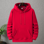 &Uuml;hev&auml;rvilised kapuutsid Meeste Suures suuruses kapuutsid S&uuml;gistalvine Paks fliisist kapuuts Meeste Suur kapuutsiga Pullover Must XXXXL punane