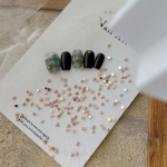 100 tk Mini Star Nail Diamond Segasuuruses sulamist T&uuml;drukute K&uuml;&uuml;nte Charm Nail Art Dekoratsioon Isetehtud aksessuaar Stereoskoopiline roosa kuldne v&auml;rv