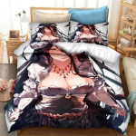 Moodne 3D-tr&uuml;kiga Anime Overlord Voodipesukomplekt Tekikatted Padjap&uuml;&uuml;rid Tekk Voodipesukomplektid Multikas Voodipesu Voodi 70x133cm 2pcs black