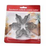 Roostevabast terasest isetegemise k&uuml;psiste, kommide, puuvilja- ja k&ouml;&ouml;giviljal&otilde;ikur &ndash; t&auml;htede, numbrite ja kuju tembeldusvorm Style 1 Snowflake Blister Packaging nagu n&auml;idatud v&auml;rv