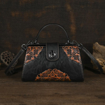 Johnature Vintage K&auml;sitsi Reljeefne Naiste Kott Mitmek&uuml;lgne Nahast K&auml;ekott Suure Mahutavusega &Otilde;la Crossbody Kotid must
