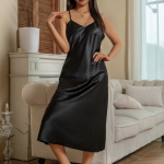 Seksikas sukahoidjaga &ouml;&ouml;s&auml;rk intiimne pesu naiste pikk &ouml;&ouml;s&auml;rk &ouml;&ouml;s&auml;rk suvine naiste satiinist koduriided loungewear 2XL