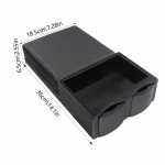 auto keskkonsooli k&auml;etugede k&otilde;rgendatud padi koos 2 teleskooptopsihoidja salvr&auml;tikuga auto k&auml;etoe hoiukast auto sisemuse jaoks must