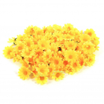 100 tk 50 tk Daisy kunstkangast lillepead, hulgim&uuml;&uuml;k palju pulmapidu (# 1 Kollane) kollane