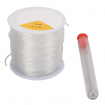 1,2 mm Crystal Line String DIY k&auml;sit&ouml;&ouml;na valmistatud l&auml;bipaistev elastne &uuml;mmargune selge elastne n&ouml;&ouml;r 2 helmega