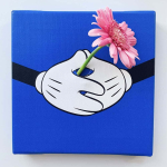 Lib Art Deli Plakatpaneel Disney Miki IKEBANA 20cm x Valmistatud Jaapanis Kerge kangas Disney IKE-DSNY-1807-05 blue