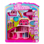 barbie Mini Barbie Land unistuste maja ja s&otilde;idukikomplekt 4 mikronukuga Dres Up Doll House Airplane Camper Cruiser vanuses 6 ja vanem Roosa JDB86 nukk/maja