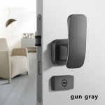 Sisemagamistuba Mute Split Direct Push Door Lukk Kodu Toa Ukse lukk Vannituba T&otilde;mbatav puidust uksek&auml;epide Riistvara tarvikud matt must v&auml;rv