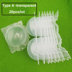 20 tk Taim Juurutamine Pall viljapuu Juurekasvatuskast plastkohver Kast Pookimine Juurkasvatamine K&otilde;rgsurve l&auml;bipaistev must pott 5cm B transparent