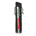 Pierres et Min&eacute;raux. Stylo min&eacute;raux Epidote de Myanmar (Birmanie). Couleur Rouge framboise.