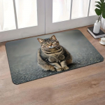 1 tk V&auml;simusvastased k&ouml;&ouml;givaibad, kassikujundusega prinditud veekindel, libisemisvastane paks polsterdatud k&ouml;&ouml;gimatt, vastupidav ja mugav k&ouml;&ouml;gimatt 40*60cm
