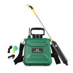 1,3 gallonit/2,1 gallonit elektriline pihusti Sisseehitatud 18650mAh laetav aku Pihusti Aiapihusti teleskoopvarrega 5L roheline