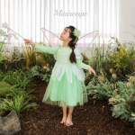 Valmistatud Koreas | Mini retsept Tinkerbelli haldjakleit &ndash; Lummav printsessikost&uuml;&uuml;m t&uuml;drukute Halloweeni cosplay jaoks S