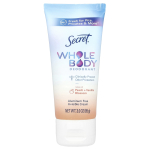 Secret, kogu keha deodorant, alumiiniumivaba n&auml;htamatu kreem, virsik + vanilli&otilde;is, 3 untsi (85 g) white