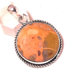 Coco Jasper Gemstone Pendant Handmade Ethnic Unique Design Jewelry 2.1 w1i02