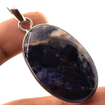 Sodalite Gemstone Pendant Handmade Ethnic Antique Design Jewelry 2.2 t4h17