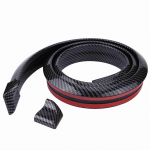 1.5m4.9ft S&uuml;sinikkiust Pehmest Kummist Auto Tagumine Katuse Pagasiruumi Spoiler Tiib Huul Kleeps Must must