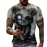 Meeste naljakas loomaprindiga l&uuml;hikeste varrukatega meeste hip-hop T-s&auml;rk suvine vabaaja riietus mees trend streetwear Harajuku O-kaelusega top T-s&auml;rk S