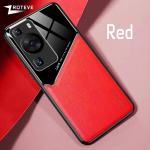 P60 Pro &uuml;mbris PU-nahast automagnetiline k&otilde;va PC-kate Huawei P70 P60 P50 Pro P50Pro P60Pro Pura70 Ultra telefoni&uuml;mbrised Huawei P50 punane