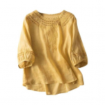 Yousheng Naiste S&auml;rk Lahtise L&otilde;ikega &Uuml;hev&auml;rviline Pullover Topid &Otilde;&otilde;nes Retro Tikitud Lillemustriga Vabaaja Topid Igap&auml;evaseks Kandmiseks M must