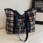 Suure mahutavusega ruuduline kott naistele Uus &uuml;he &otilde;laga pendeldamise k&auml;ekott naistele Ins Kolledži &uuml;li&otilde;pilastele Klassi kandekott