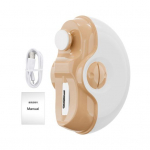 Elektriline k&uuml;&uuml;nel&otilde;ikur ja poleer LED-valgusega, 2-k&auml;iguline, laetav, 2-&uuml;hes, automaatne k&uuml;&uuml;neviil, beebidele, lastele, t&auml;iskasvanutele, pension&auml;ridele, manik&uuml;&uuml;ritrimmer 1 Set lilla