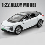 Uus 1:24 HiPhi X linnamaasturi sulamist uue energiaga s&otilde;iduki mudel survevalu metallist elektriline intelligentne liiklusauto mudel Heli ja kerge laste m&auml;nguasi kingitus