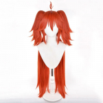 Koleda Belobog Cosplay Parukas M&auml;ng ZZZ Oranž Punane Pikk Topeltsabadega Kuumuskindlad S&uuml;nteetilised Juuksed Halloweeni Parukad + Parukav&otilde;rk One Size
