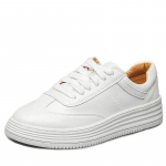 tennised Naiste vabaaja madala s&auml;&auml;rega nahkjalatsid kerged valged Roosa kingad Hingavad roomikud Platvormiga baleriinad Kingad 2024 4 valge