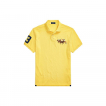 Polo Ralph Lauren &Uuml;hev&auml;rviline logoga tikitud l&uuml;hikeste varrukatega polos&auml;rk Meeste pealsed Kollane MNPOKNI1N821568 S