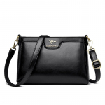 Moodne ja elegantne keskealise ema crossbody kott ja naiste &uuml;he &otilde;laga kott must