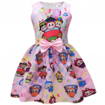 Laste T&uuml;drukute Anime Multifilm Elf Prindiga Varrukateta Vibu Vabaaja Peokleid 130cm